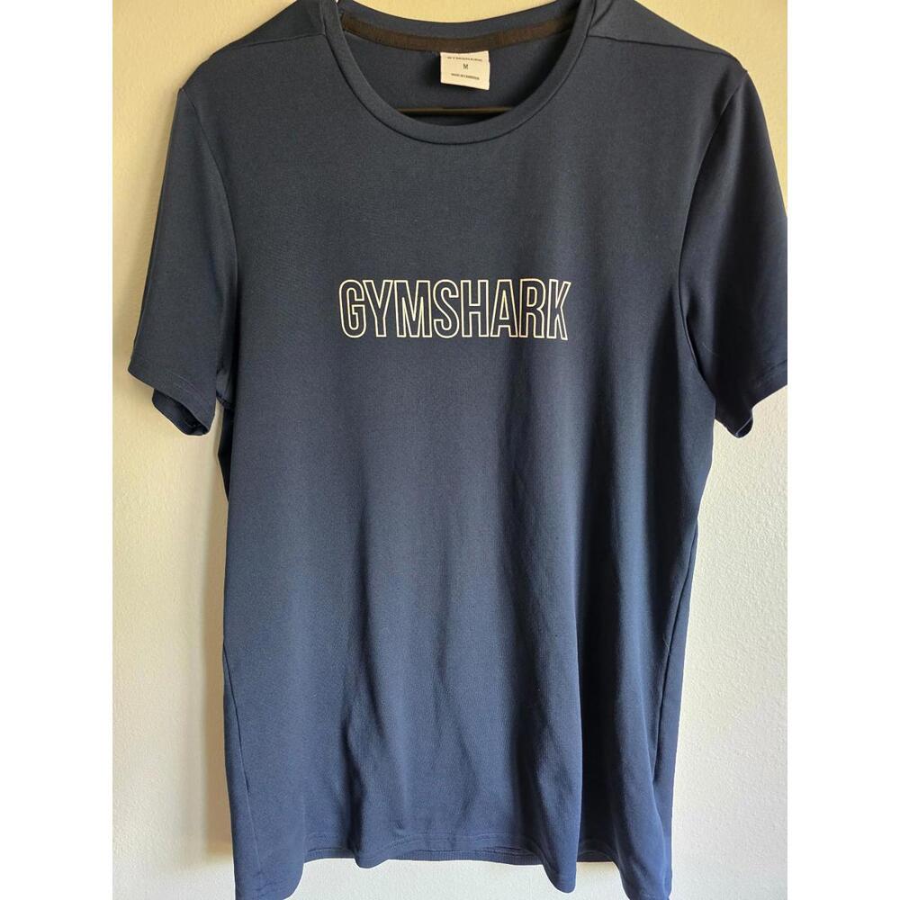Gymshark Navy Blue Mens Slim Workout Tee (M)